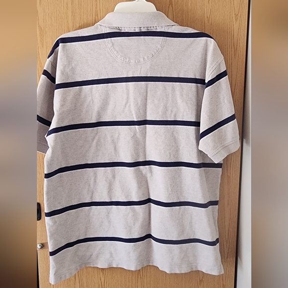 IZOD Men's Two Way Novelty Stripe Polo Shirt Size L - Picture 4 of 4